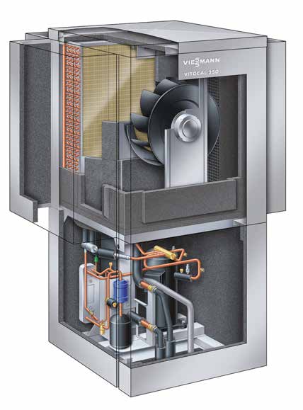 Pompa di calore Vitocal 350-A 1 Ideale per le riqualificazioni Vitocal 350-A è l unità aria/acqua ideata per i casi in cui è richiesta acqua ad alta temperatura.