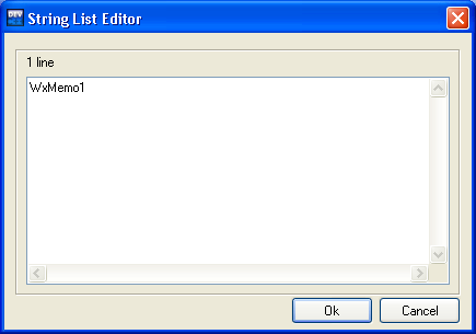 Chap1to8 - Programmare_Con_wxDev-C++.doc Pagina 100 di 150 Figura 7.11 L editor della stringa Ogni testo che appare nell editor apparirà nel controllo testuale.
