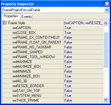 Chap1to8 - Programmare_Con_wxDev-C++.doc Pagina 120 di 150 Quindi lo lasceremo a false. Class La proprietà Class consente di usare delle classi personalizzate.