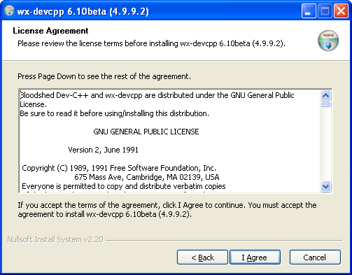 contratto di licenza. Quello utilizzato è la versione 2 della GNU GPL (Licenza Generale Pubblica).