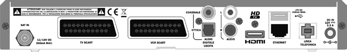 Definizione trasmessi con la qualità audio Dolby Digital 5.1.