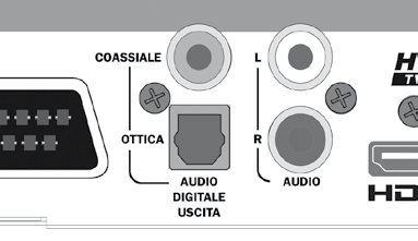 Decoder SKY HD Cavo HDMI tm Televisore HD AVVERTENZA Il connettore HDMI TM fornisce sia i segnali video che audio, non è dunque necessario collegare le uscite audio stereo del Decoder con il