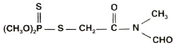 Fenthion Nome chimico (IUPAC): S-[formyl(methyl)carbamoylmethyl] O,O-dimethyl phosphorodithioate.