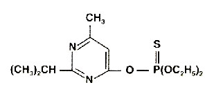 Diazinone Nome chimico (IUPAC): O,O- diethyl O-2-isopropyl-6-methylpyrimidin-4-yl phosphorothioate. E un insetticida polivalente ad azione citotropica che agisce per contatto ed ingestione.