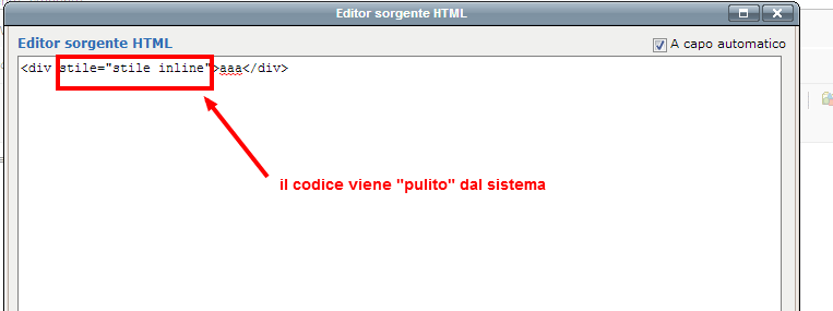 L editor HTML permette di