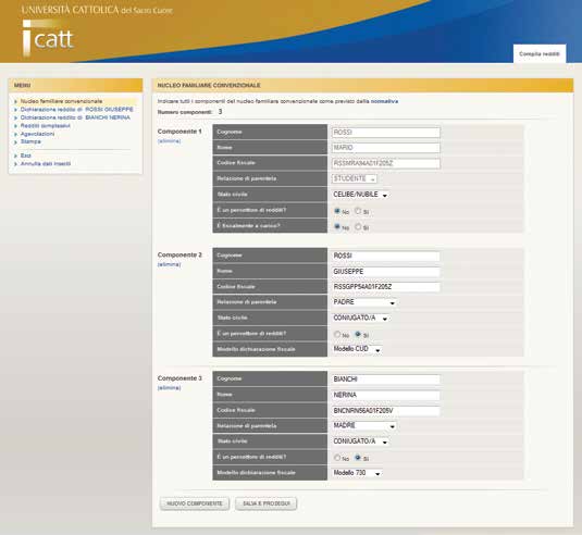 Il primo percorso interessa gli studenti appartenenti a nucleo familiare il cui reddito equivalente è uguale o superiore alla soglia di fascia massima in relazione al reddito netto complessivo e al