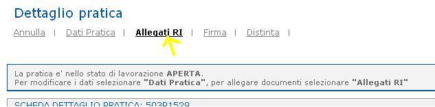 7. Allegati alla pratica Le pratiche create in ComunicaStarweb sono sempre costituite da una comunicazione per il Registro Imprese, quindi è sempre presente un modello base della modulistica RI.