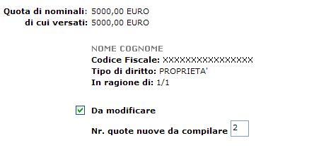 l iscrizione del pignoramento (e degli eventuali atti consequenziali) di quota di S.R.L.