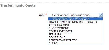 il/i titolari dante causa il numero dei titolari avente causa Attenzione che nel caso di pegno, pignoramento o sequestro della quota i Titolari "AVENTE CAUSA" devono essere minimo 2: 1) il soggetto