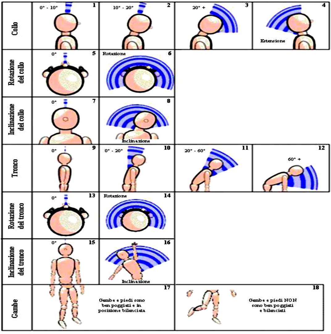 Figura 37 Figura B Fonte: figura tratta da Regione Veneto, Metodi per la valutazione del rischio da sovraccarico biomeccanico degli arti superiori, 2008 Seconda fase I valori di A e B così