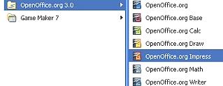 FARE UNA MAPPA CON OPENOFFICE IMPRESS START/PROGRAMMI APRIRE IMPRESS SCEGLIERE