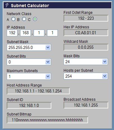 Verifica con IP Subnet Calculator (http://www.subnet-calculator.com/) Verifica con : Calcolatrice IP online (http://www.