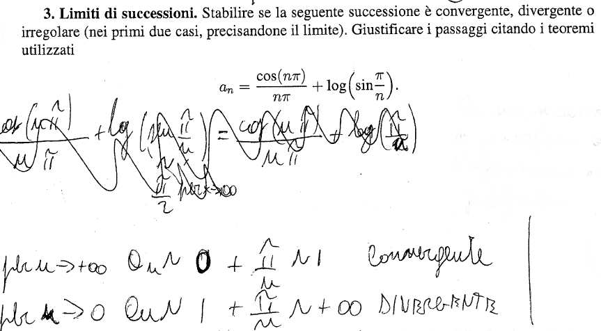 12 M. Bramanti. Sbagliando si impara... ma studiando si impara di più. Esempio 3.7.