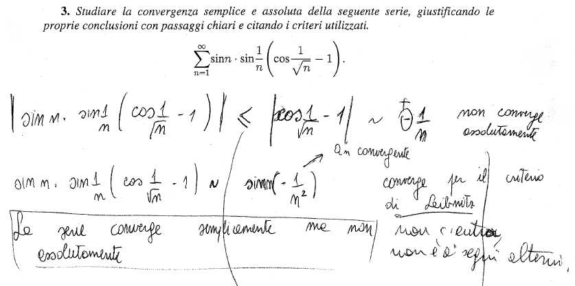 5. Serie Serie numeriche Confronti inconcludenti: se una maggiorante diverge o una minorante converge, nulla si può dedurre. Esempio 5.1.