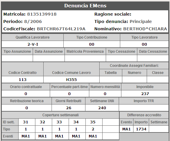 delle settimane utili ai fini della misura delle prestazioni pensionistiche determinate dividendo il numero di ore complessivamente retribuite nel mese per l orario contrattuale settimanale del