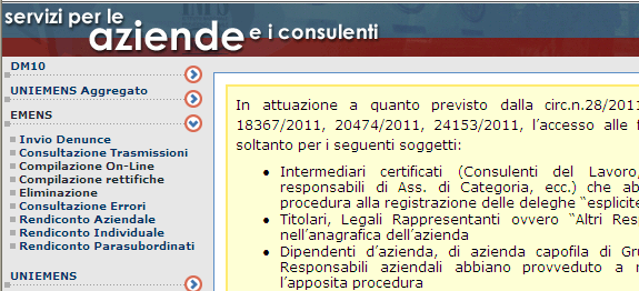 opzione messa a disposizione sul portale dell istituto: