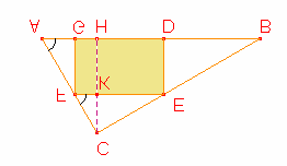 massima. a Indichiamo con la misura di GD, ricaviamo quella di ED. vale la seguente proporzione: AB: CH = FE : CK a : a = : CK CK = ED = a = ( a ).