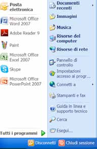 4. Il Computer: Come si accende e come si spegne Quando compare il desktop il computer è pronto per essere usato.