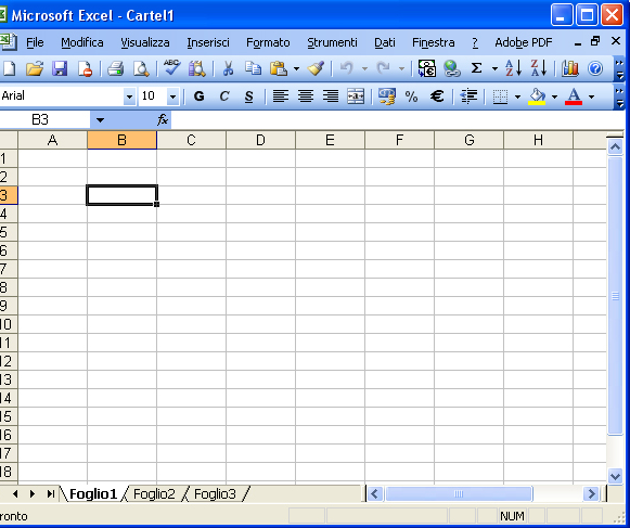 Guida Pratica all uso del PC clicca su Microsoft Office clicca sulla voce Excel Oppure fai doppio clic sull icona di Excel se presente sul desktop. Il programma si aprirà in pochi secondi.