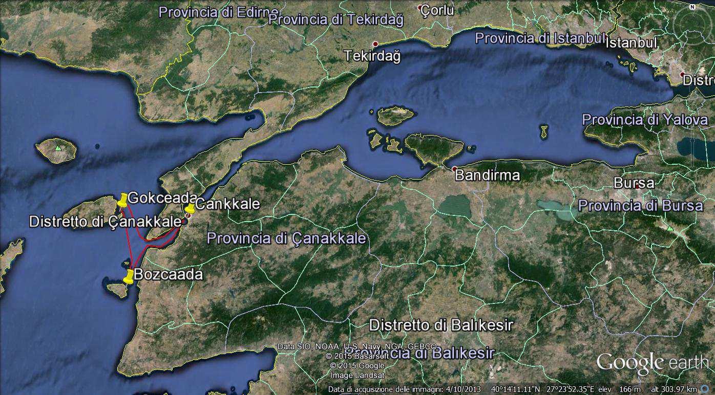 TURCHIA - Egeo nord-orientale 29 agosto - 5 settembre 2015 DA Tappe intermedie A NM sabato sabato 29 agosto Canakkale Gokceada - Bozcaada 5 settembre Canakkale 80 Gli sbarchi si effettueranno alle