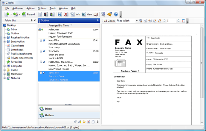 Potente Faxes may be previewed before sending Giunto alla sua sedicesima versione, Zetafax è in grado di soddisfare anche i clienti più esigenti.