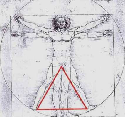 La realtà geometrica dell homo ad quadratum viene sintetizzata da Leonardo con una semplice frase: Tanto apre l'omo nele braccia, quanto è lla sua altezza, cioè che la larghezza dell uomo in