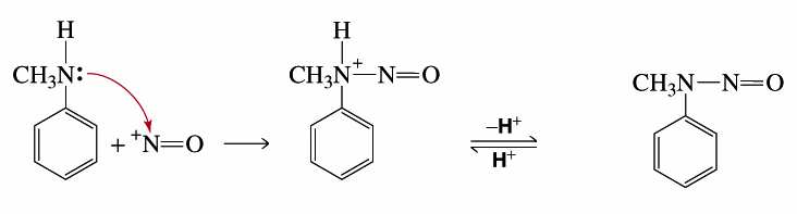 Le ammine alifatiche danno la stessa reazione, ma i sali formati si decompongono