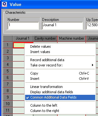 Registrazione dati avanzata Pagina 5 di 9 3. Ancora con il tasto destro del mouse attivare la funzione Campi dati ausiliari comuni.