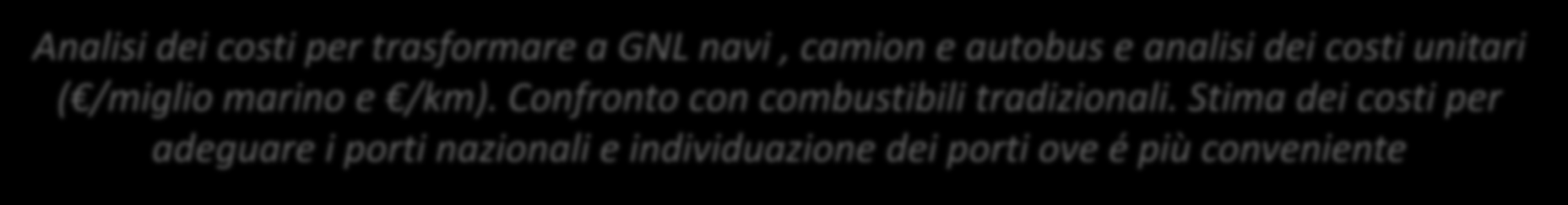 Analisi della domanada di GNL per usi diversi e disegno di una ipotesi di