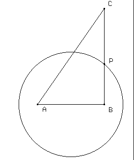 Sul cateto BC di un triangolo rettangolo ABC di date dimensioni costruire un punto P tale che AP 2 +BP 2 = 2k 2.