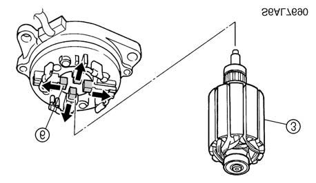 Motorino PTT. Controllare la base del motorino PTT. Sostituire la base del motorino PTT se incrinata o danneggiata.. Controllare il cuscinetto e il paraolio.