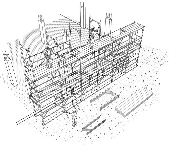 Fig. 2 Ponteggio a