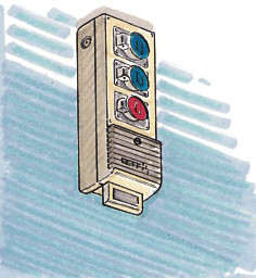 Il dispositivo di sezionamento onnipolare deve poter essere bloccato in posizione di aperto (con lucchetto o installazione all'interno di un involucro serrabile con chiave per consentire le