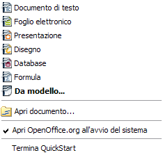 Nota per gli utenti Windows Se avete associato i file di Microsoft Office con OOo, facendo doppio clic su di un file *.doc (Word) si avvia l'applicativo Writer; analogamente, un doppio clic su file *.
