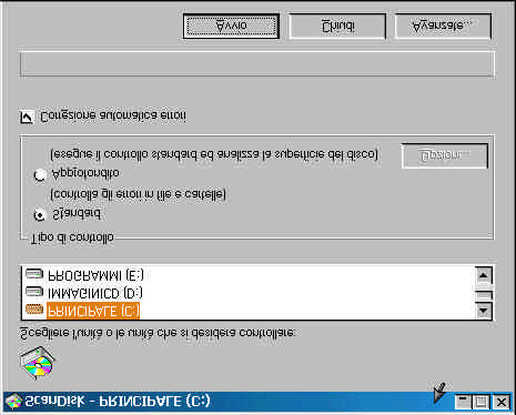 che la superficie del disco rigido non sia danneggiata e che quindi non porti a una mancata o errata memorizzazione dei file o delle cartelle Selezionare l opzione Approfondito, in modo