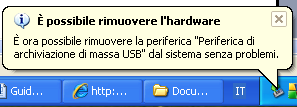 sull icona che rappresenta la chiavetta USB: nel giro di pochi secondi il file viene trasferito sulla chiavetta.