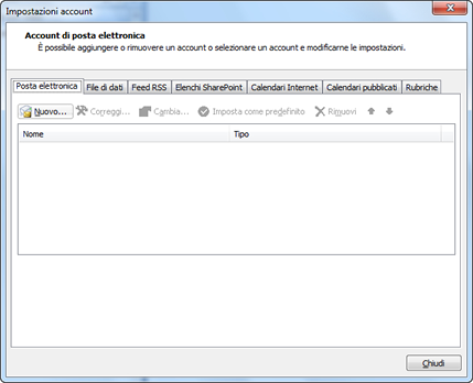 Configura la PEC su Outlook 2007 1 2007 Apri MicrosoZ Outlook 2007 1)