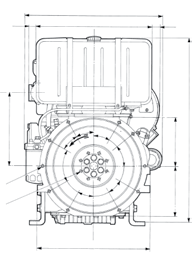 5 asse volano 40 76.5 N 8 FORI M10 X 1.5 1.5