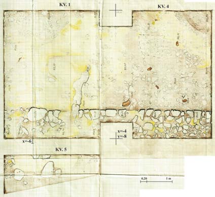 399 Questa trave carbonizzata lunga 7,40 m rappresentava la parete divisoria dell edificio che doveva avere più ambienti.