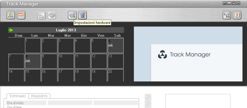 Configurazione dispositivo ed utilizzo di Track Manager. 1. Inserire una SIM card N UMTS attiva, con credito sufficiente ad inviare SMS, nel GPS SAFE e collegarlo al pc, col cavo USB in dotazione.