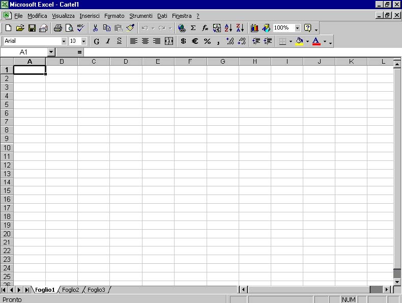 Quando si immettono dati nelle celle occorre rispettare un solo vincolo: il primo carattere non può essere il segno di uguale, perché nella convenzione di Excel serve a distinguere i dati dalle