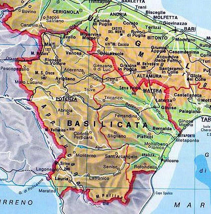 Altra proposta interessante per lo sviluppo dell area sud Basilicata è data in base alla morfologia del territorio.