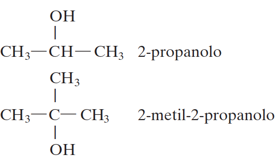 a) primario, metanolo b) primario,