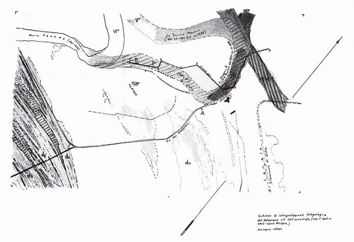 24 ELIZABETH J. SHEPHERD 7 Fig. 7 A. G. Segre, 3-9-1962. Schizzo provvisorio con i percorsi storici del Tevere nell area di Ostia (SBAO, AS, fasc. 1961-1962).