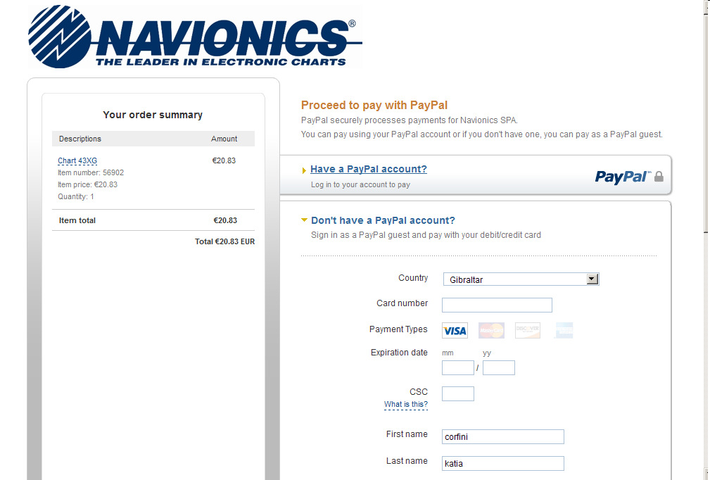 Se viene richiesto un pagamento, sarete reindirizzati su PayPal.