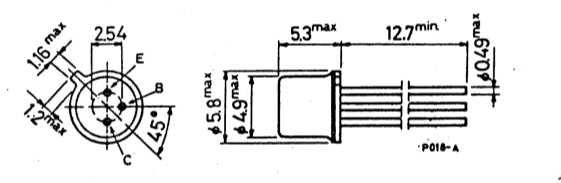 TRANSITORI BJT visto dal basso Il transistore BJT viene indicato con il simbolo in alto a sinistra, mentre nella figura a destra abbiamo riportato la vista dal basso e laterale di un dispositivo