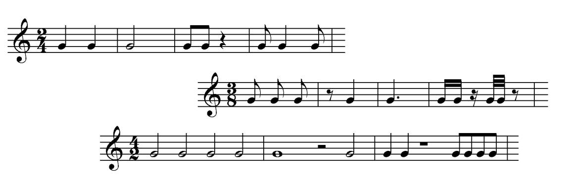 di chiusura (due linee verticali di cui la seconda più spessa) per segnare la conclusione del brano musicale.