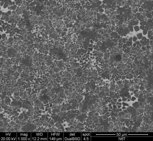 Vetroceramiche a base di nefelina da vetro da rifiuti 99 La superficie analizzata a microscopio elettronico si manifesta integra, senza alcuna erosione provocata dal processo di