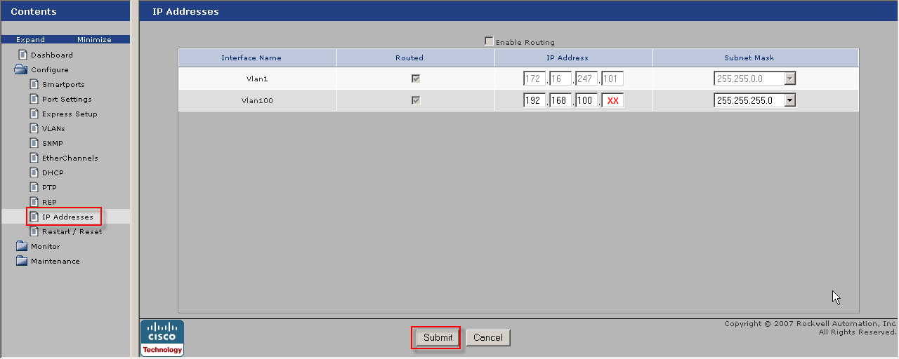 Assegnazione di indirizzi IP specifici a porte specifiche Con il pool di indirizzi assegnati è possibile assegnare singoli indirizzi alle porte. 23. Selezionare la scheda DHCP Persistence.