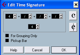 Lo Score Editor Cliccando su OK, l indicazione di tempo della prima misura diventa la stessa della seconda con la